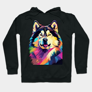 Alaskan Malamute Dog Pop Art Hoodie